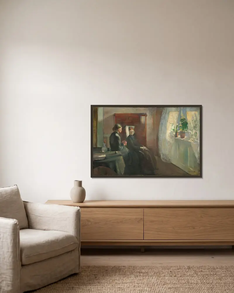 Wiosna, Edvard Munch w ramie na ścianie