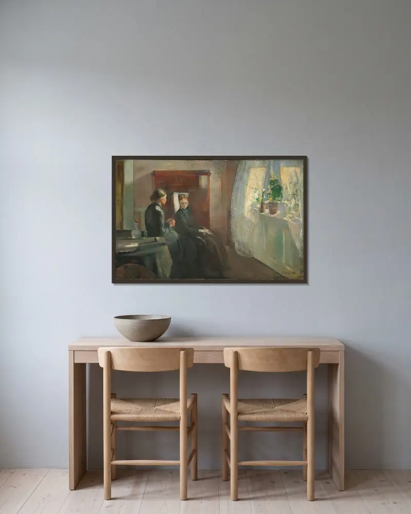 Wiosna, Edvard Munch w ramie na ścianie