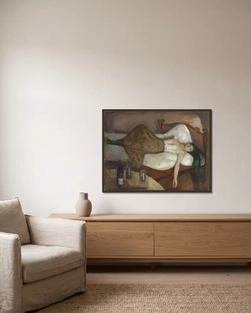 Dagen efter, Edvard Munch v rámu na stěně