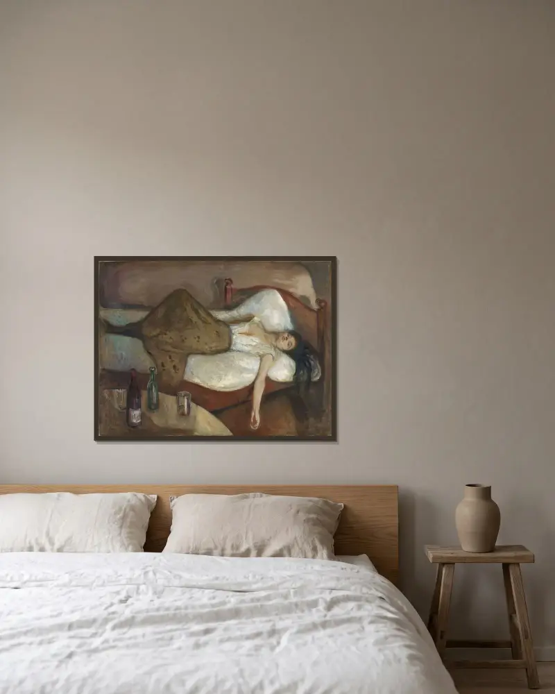 Dagen efter, Edvard Munch v rámu na stěně