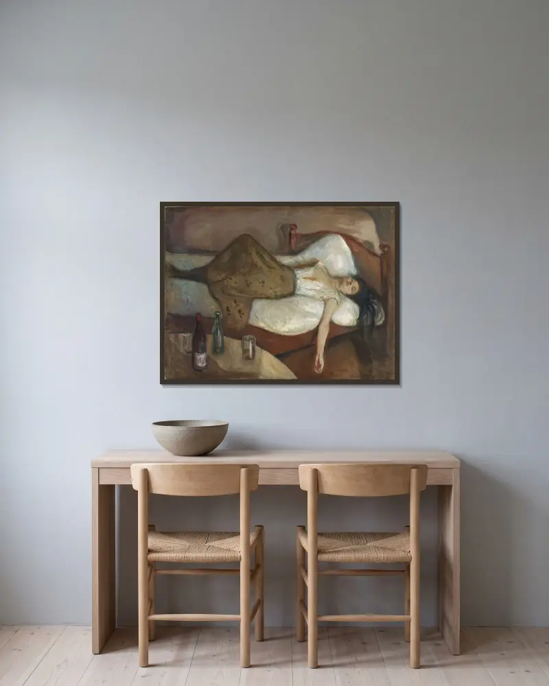 Dagen efter, Edvard Munch v rámu na stěně