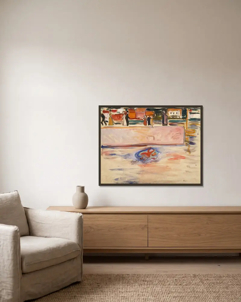 Utopené dítě, Edvard Munch v rámu na stěně