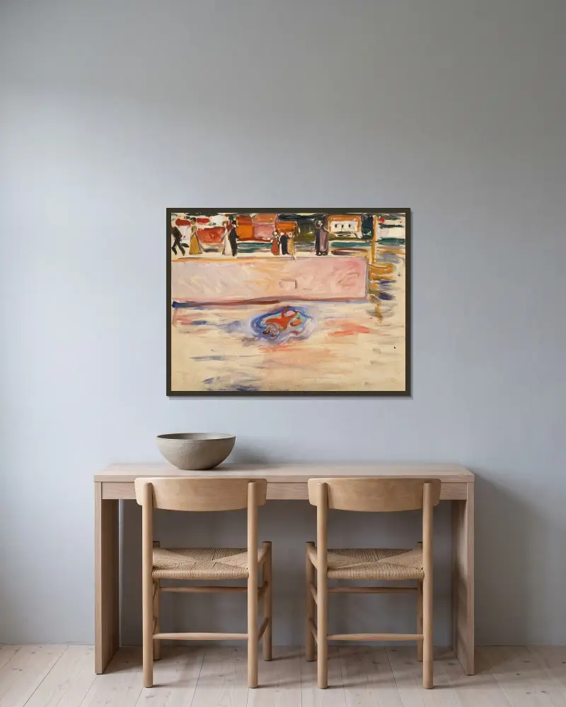 Utopené dítě, Edvard Munch v rámu na stěně