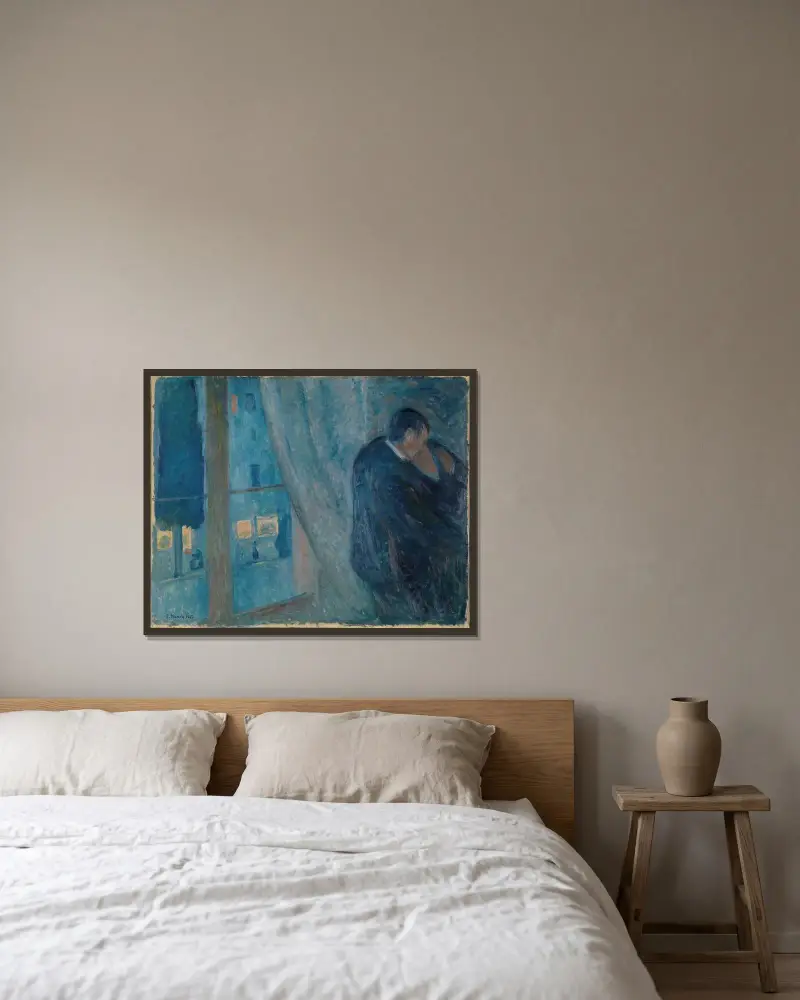 Polibek, Edvard Munch v rámu na stěně