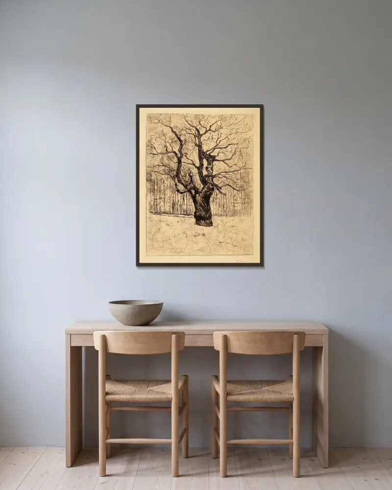 Eken, nr. 1, Edvard Munch v rámu na stěně