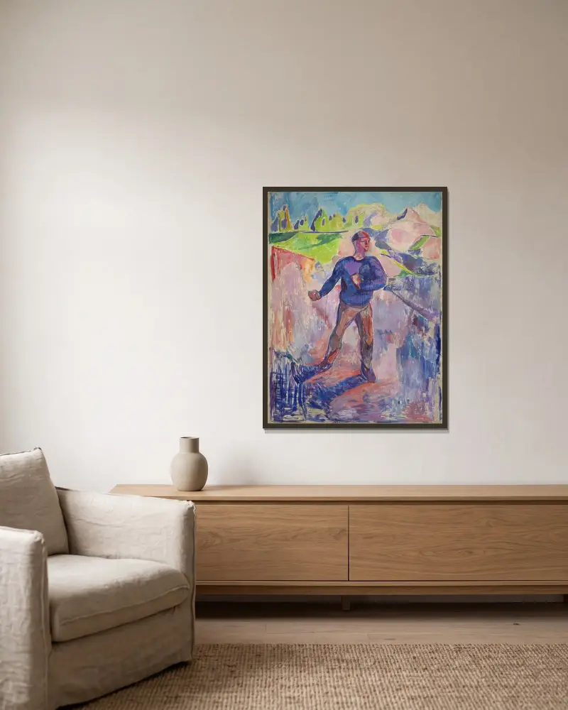 Der Sämann, 1912 von Edvard Munch gerahmt an einer Wand
