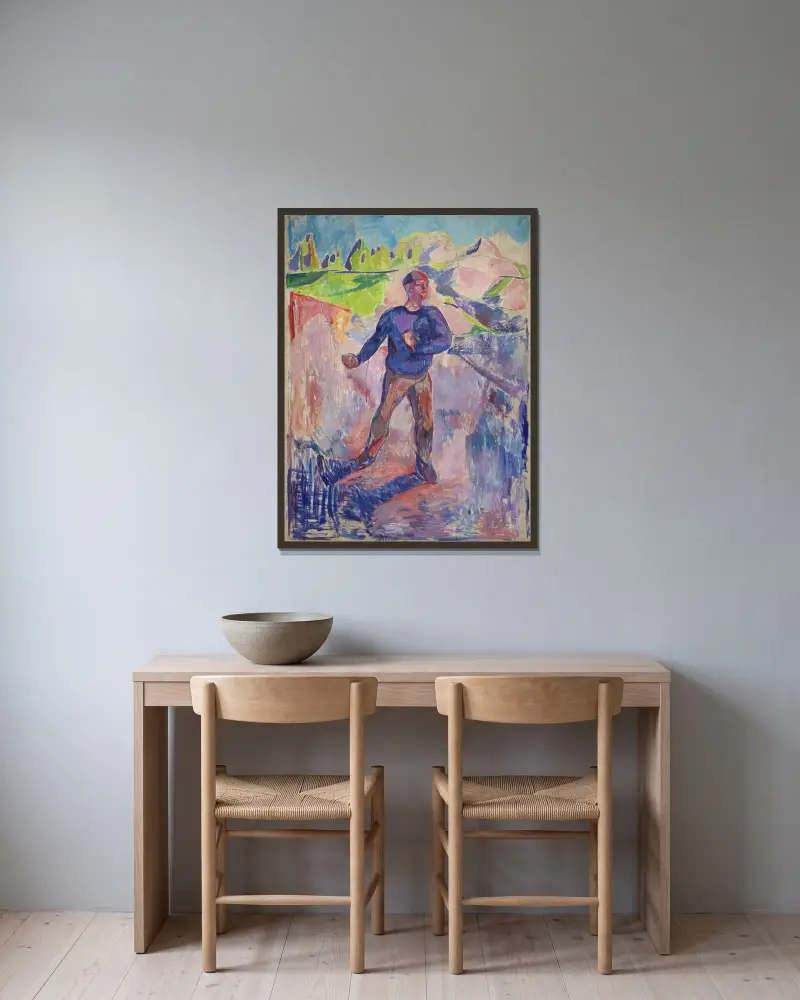 Der Sämann, 1912 von Edvard Munch gerahmt an einer Wand