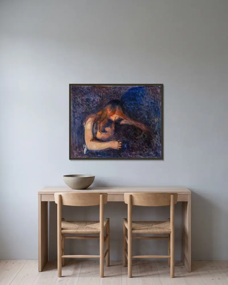 Upír, Edvard Munch v rámu na stěně