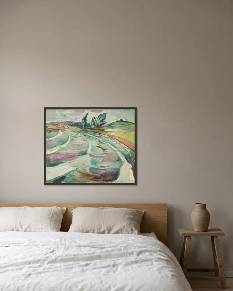 Vlna, Edvard Munch v rámu na stěně