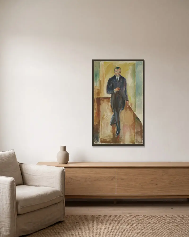 Thorvald Løchen, Edvard Munch v rámu na stěně
