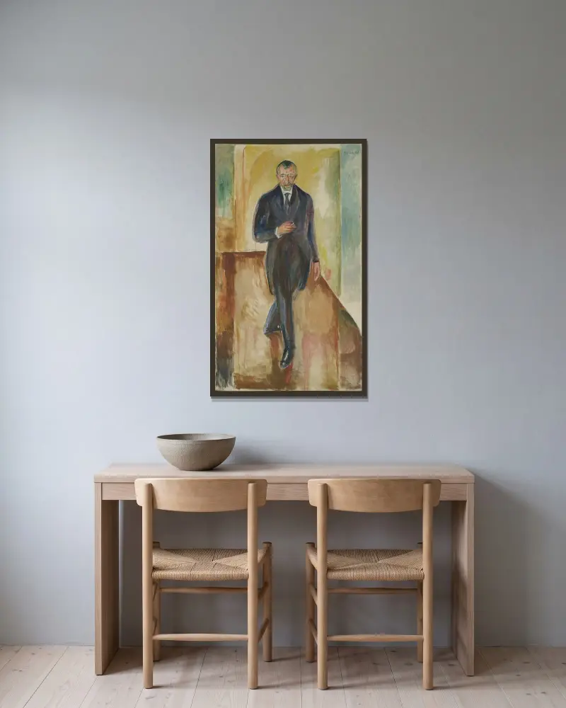Thorvald Løchen, Edvard Munch v rámu na stěně