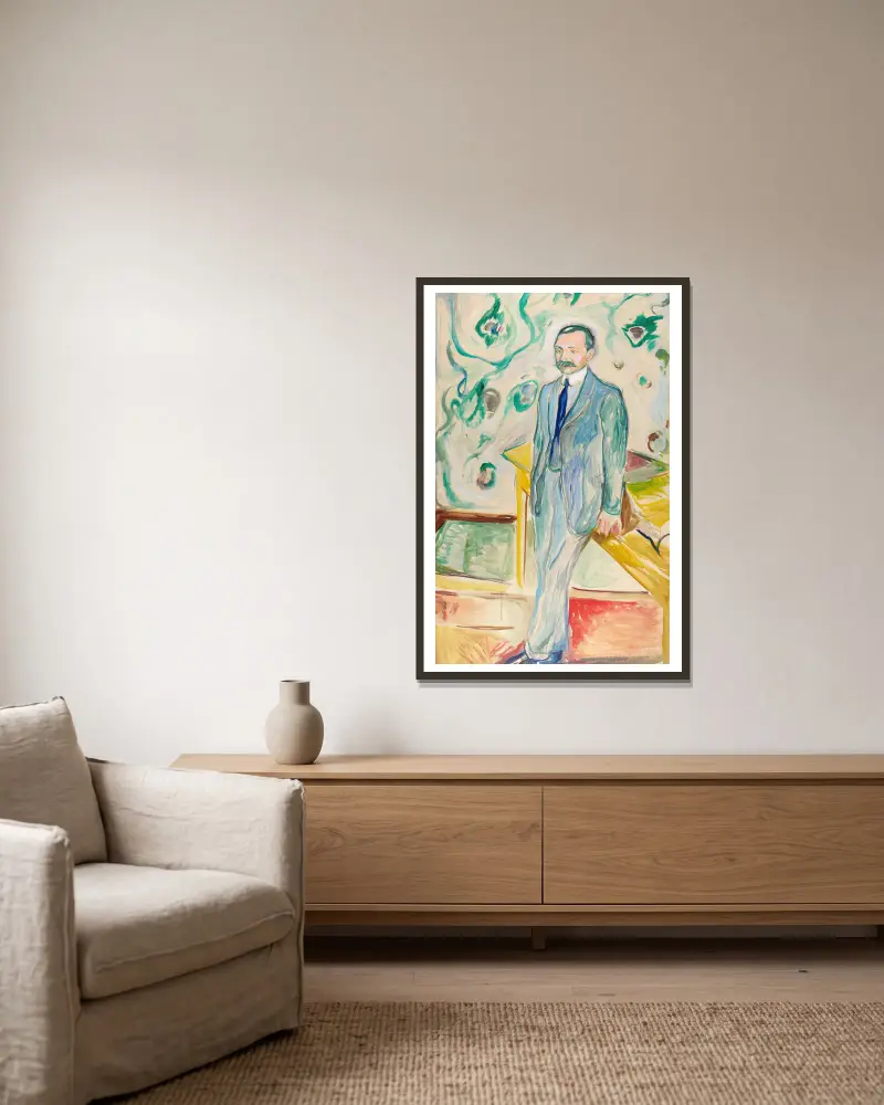 Wilhelm Wartmann, Edvard Munch v rámu na stěně