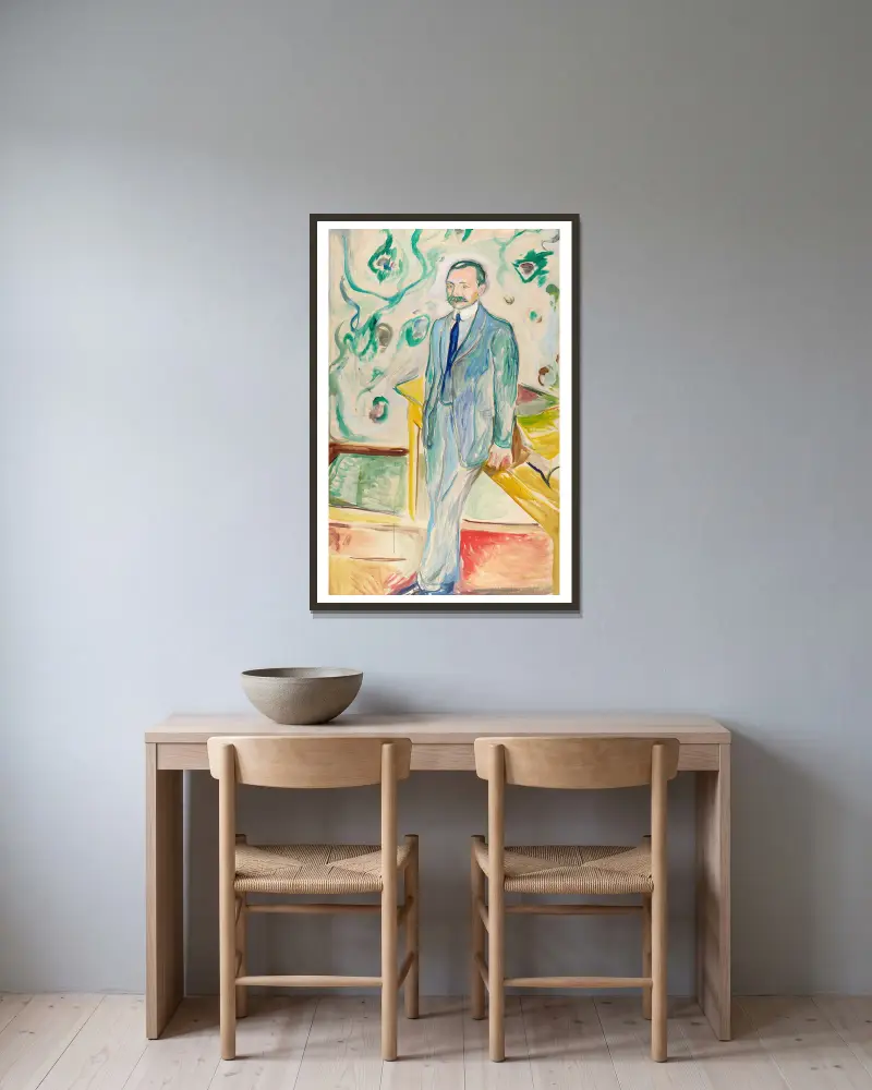Wilhelm Wartmann, Edvard Munch v rámu na stěně