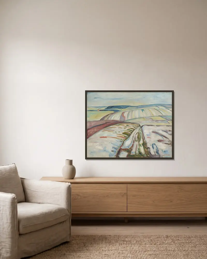 Zima. Elgersburg, Edvard Munch v rámu na stěně
