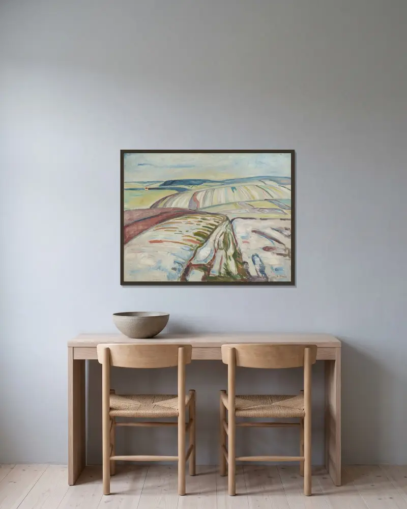Zima. Elgersburg, Edvard Munch v rámu na stěně