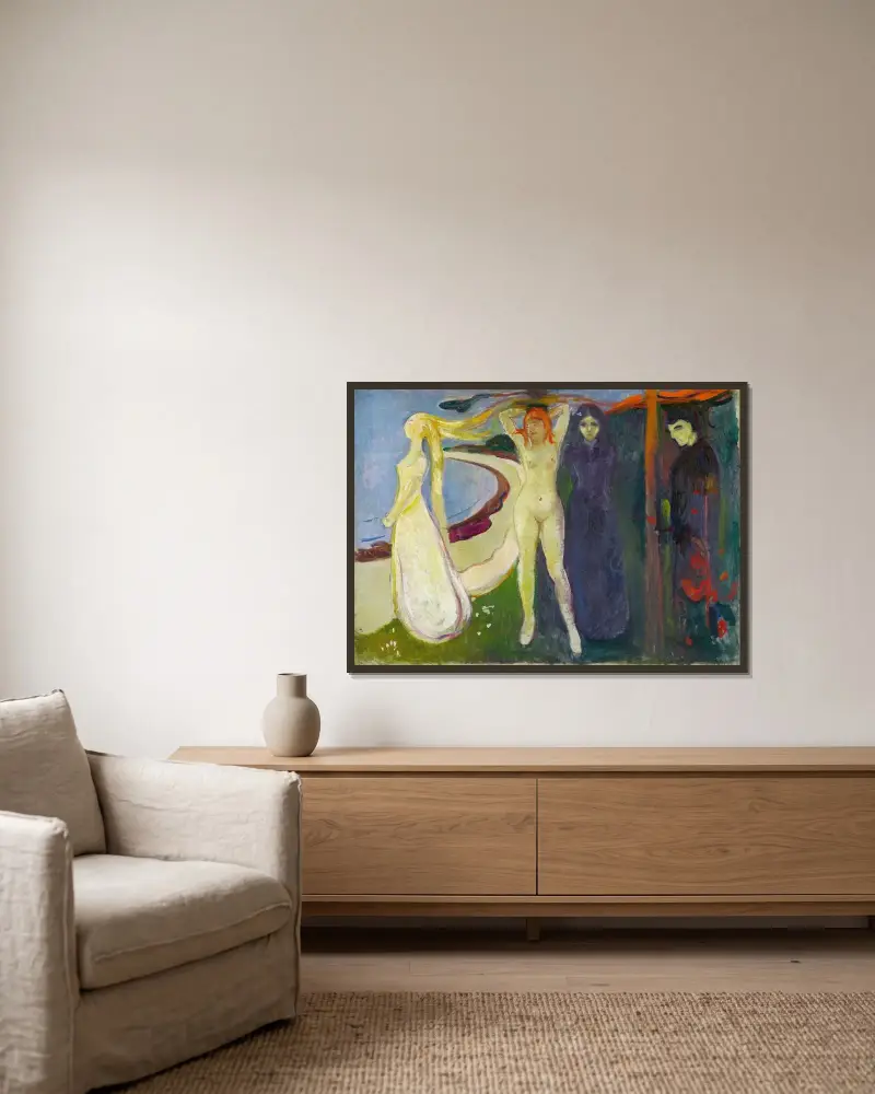 Kobieta. Sfinks, Edvard Munch w ramie na ścianie