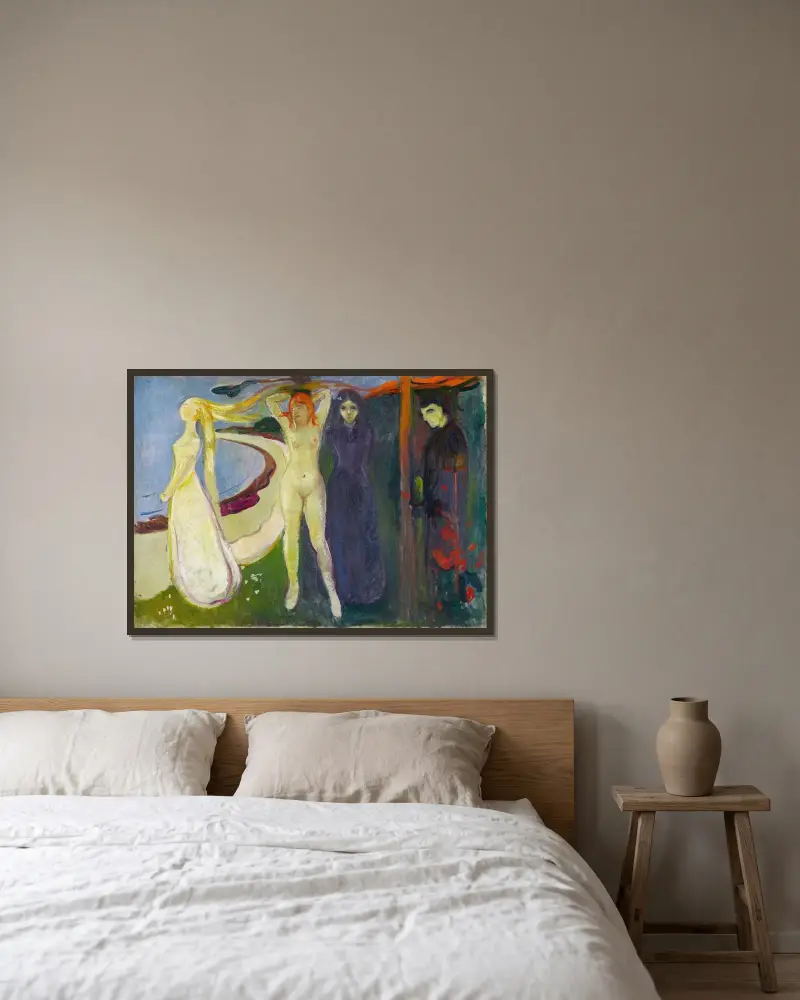 Kobieta. Sfinks, Edvard Munch w ramie na ścianie