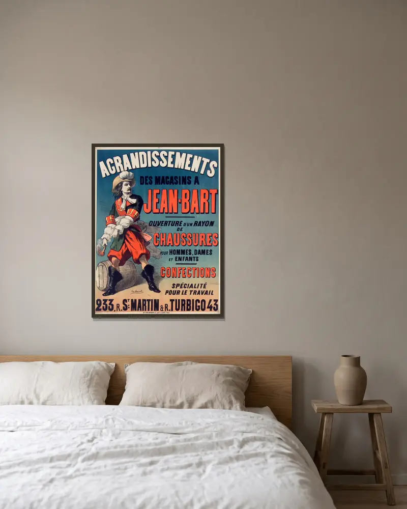 Agrandissements des magasins A Jean Bart av Edward Ancourt inramad på en vägg