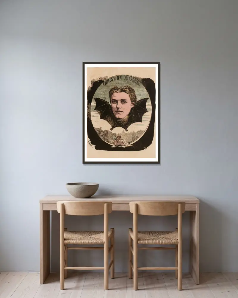 Christine Nilsson von Edward Ancourt gerahmt an einer Wand