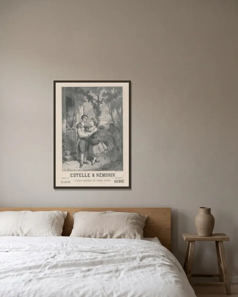 Estelle & Némorin von Edward Ancourt gerahmt an einer Wand