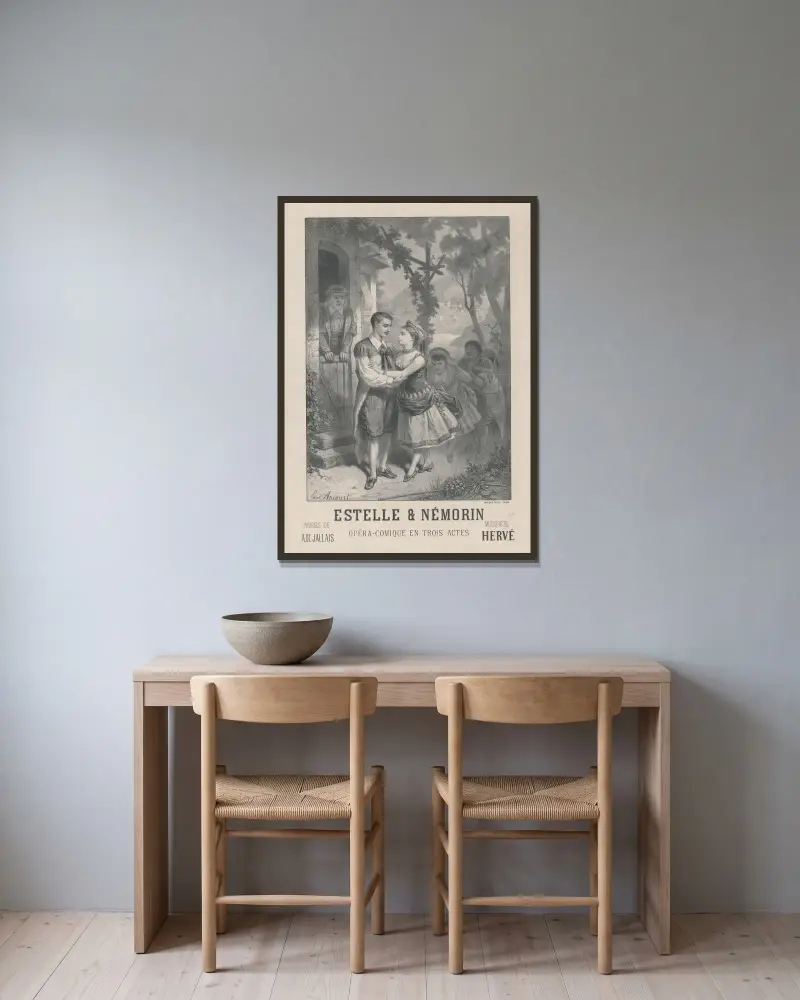 Estelle & Némorin von Edward Ancourt gerahmt an einer Wand