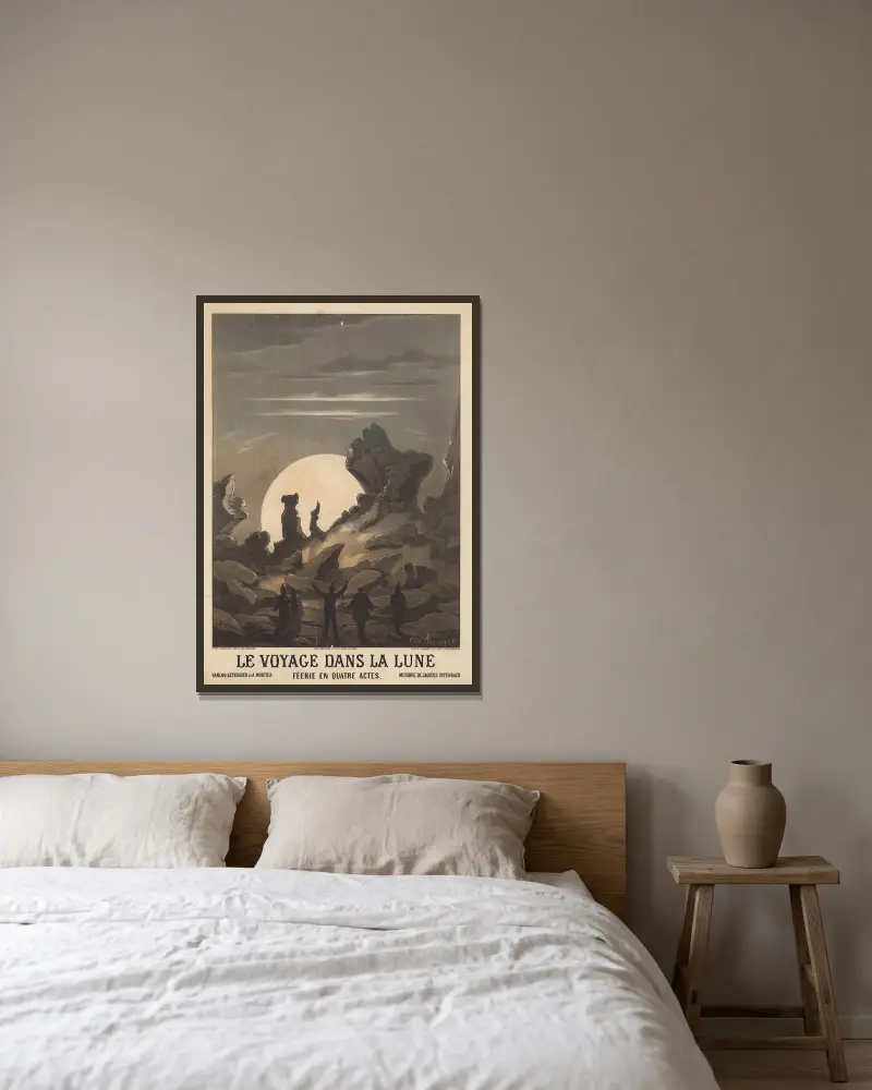 Le Voyage dans la lune, féérie en quatre actes av Edward Ancourt inramad på en vägg