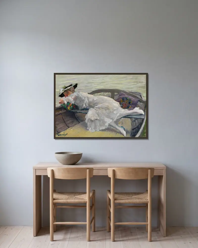 Krásná chvíle, Edward Cucuel v rámu na stěně