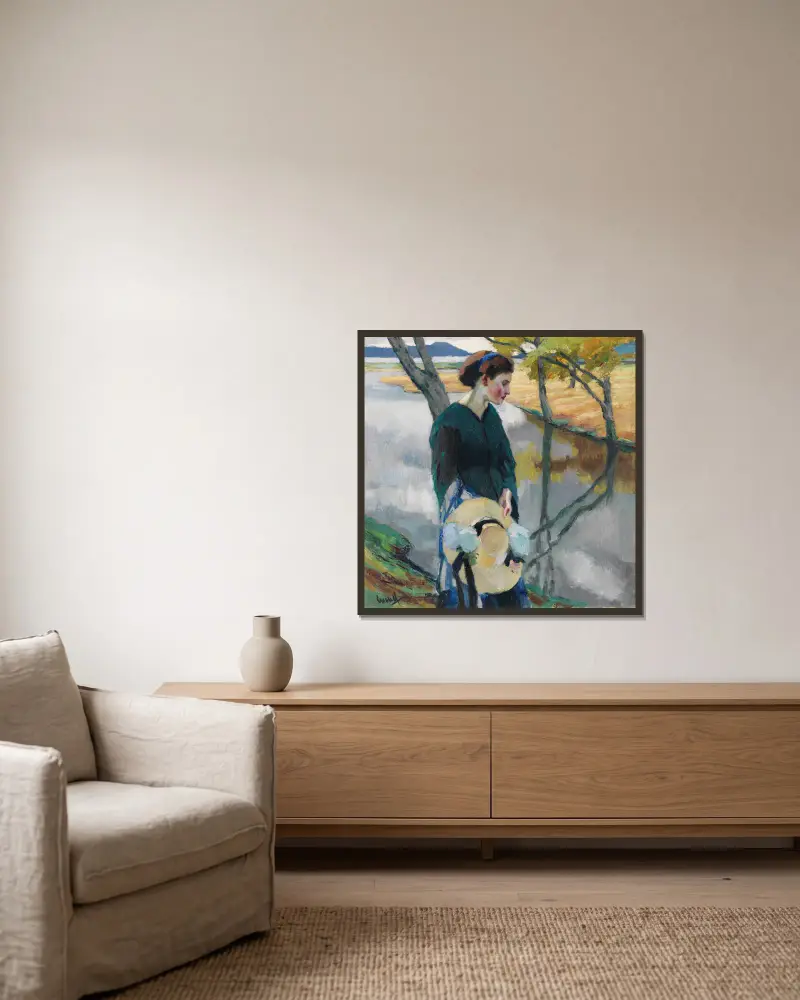 Pozdní léto, Edward Cucuel v rámu na stěně