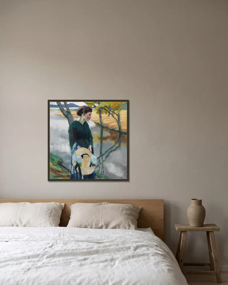 Pozdní léto, Edward Cucuel v rámu na stěně