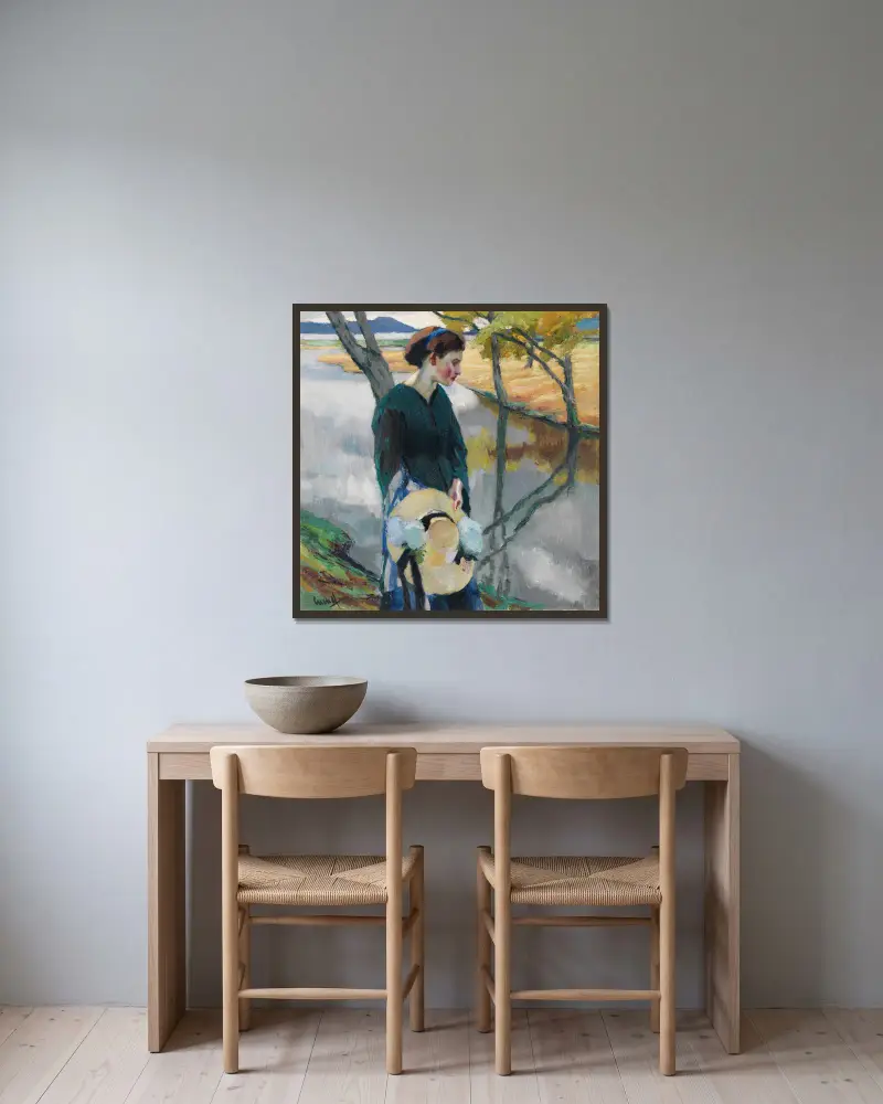 Pozdní léto, Edward Cucuel v rámu na stěně