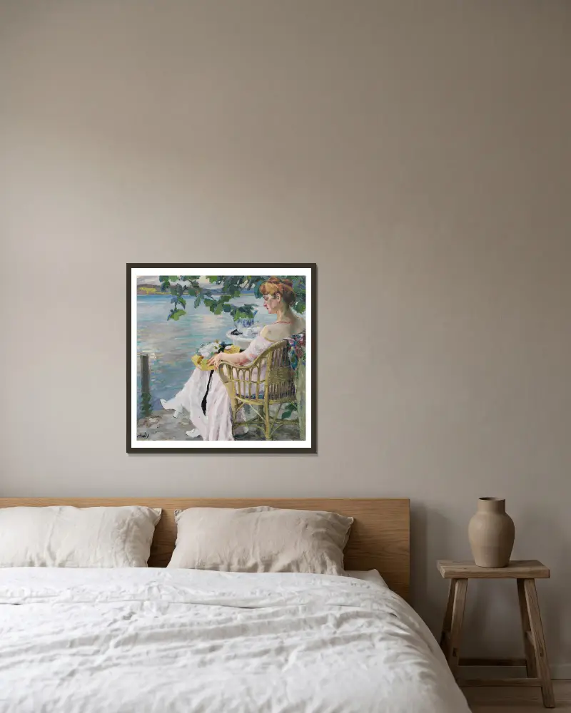 Letní večer, Edward Cucuel v rámu na stěně