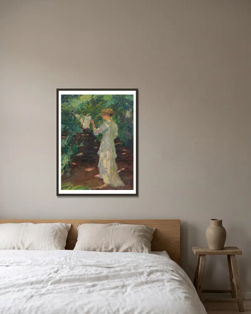 Waldschatten von Edward Cucuel gerahmt an einer Wand