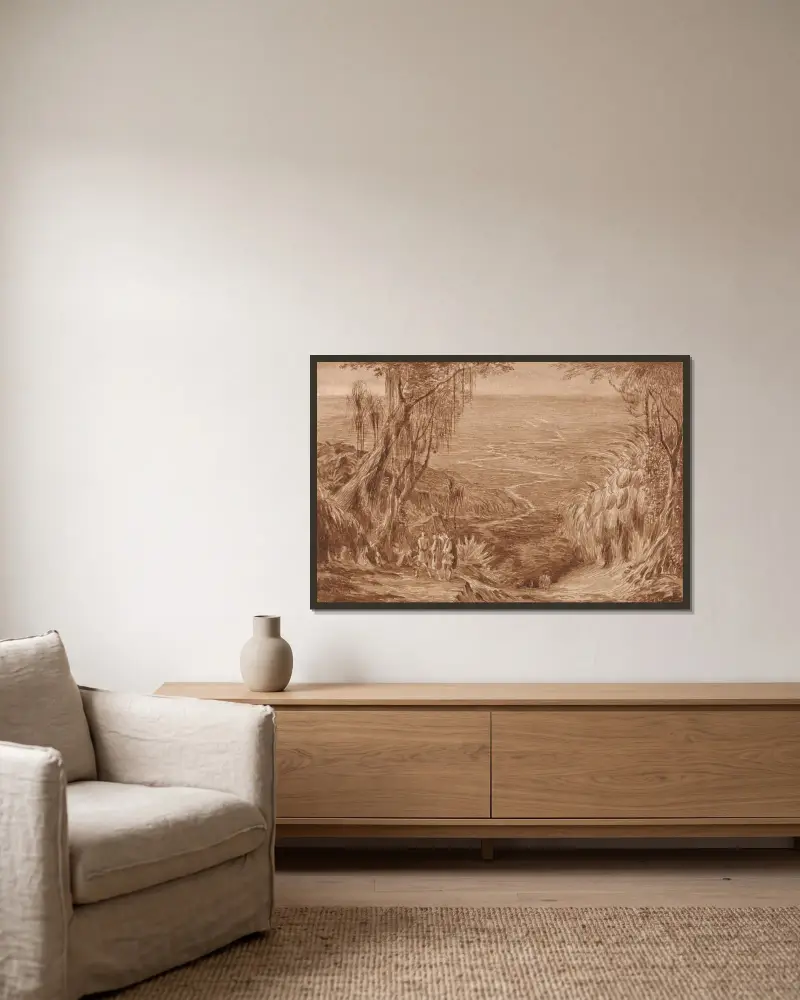 Albanien von Edward Lear gerahmt an einer Wand