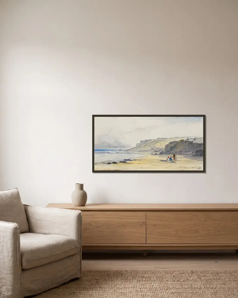Ascalon, Palästina von Edward Lear gerahmt an einer Wand
