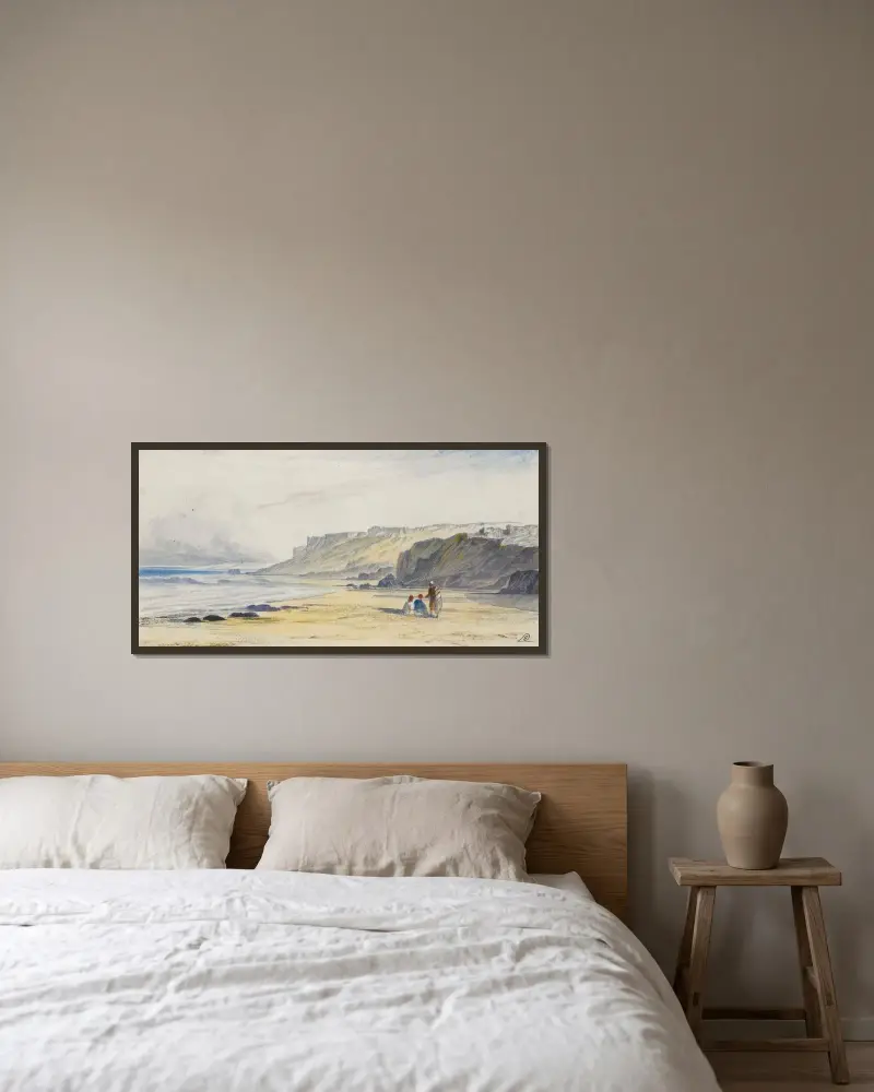 Ascalon, Palästina von Edward Lear gerahmt an einer Wand