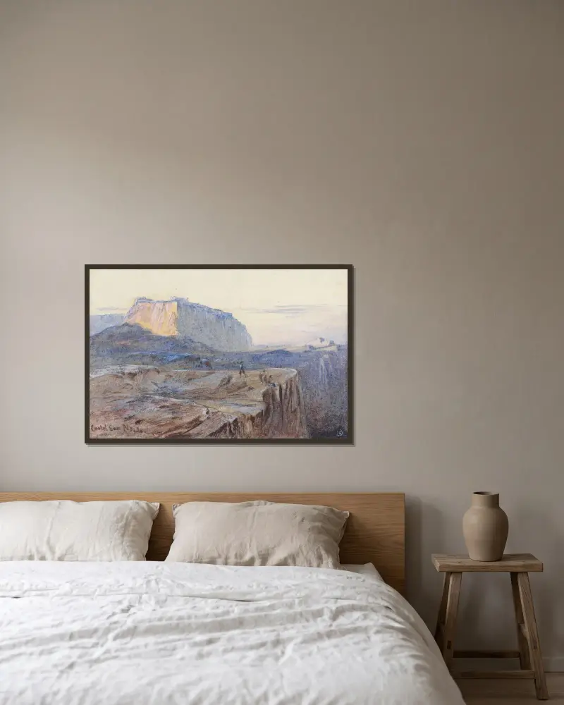Castel San Niceto, Calabria av Edward Lear inramad på en vägg