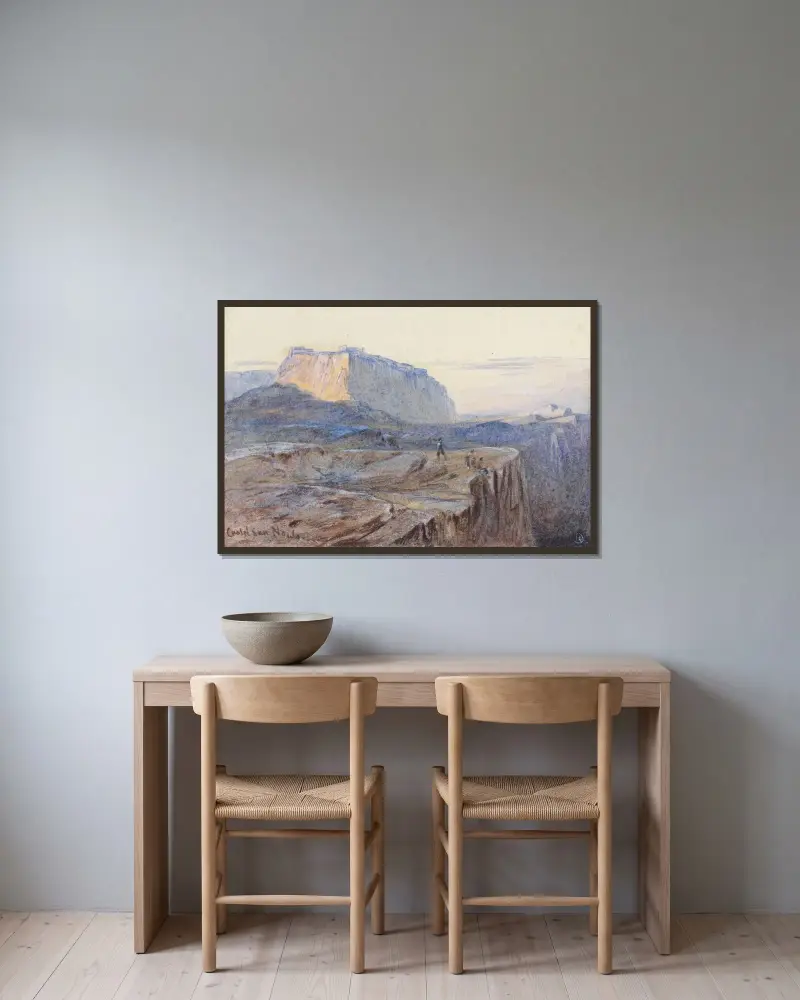 Castel San Niceto, Calabria av Edward Lear inramad på en vägg