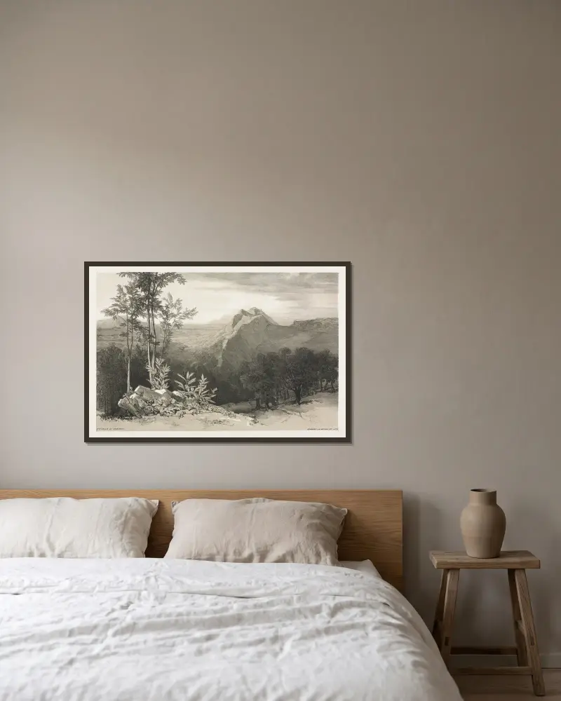 Civitella di Subiaco von Edward Lear gerahmt an einer Wand