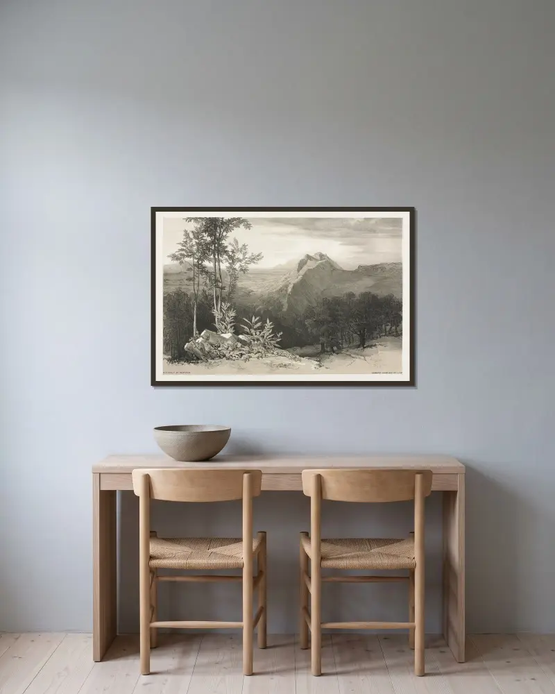 Civitella di Subiaco von Edward Lear gerahmt an einer Wand