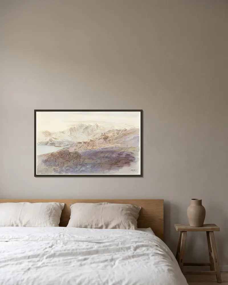 La Piana von Edward Lear gerahmt an einer Wand