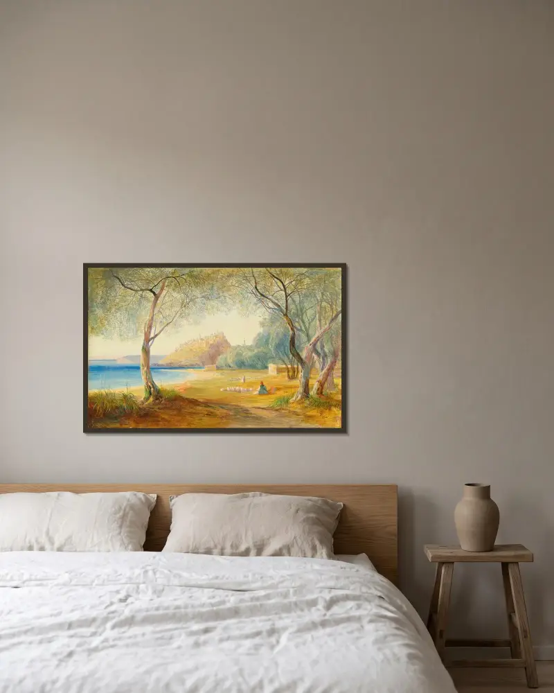 Monastir, Albanien von Edward Lear gerahmt an einer Wand