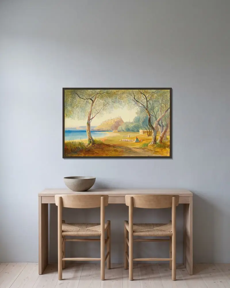 Monastir, Albanien von Edward Lear gerahmt an einer Wand