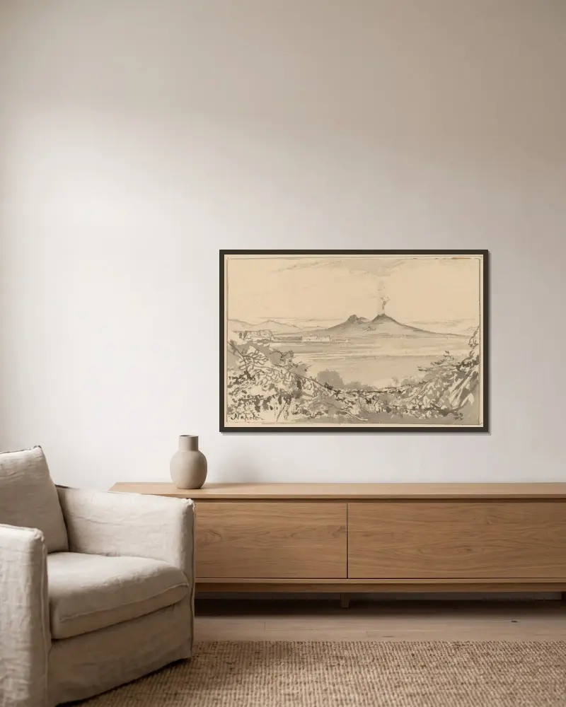 Neapel von Edward Lear gerahmt an einer Wand