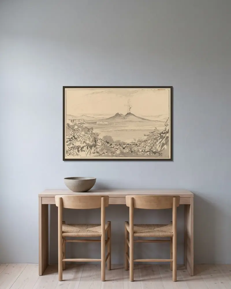 Neapel von Edward Lear gerahmt an einer Wand