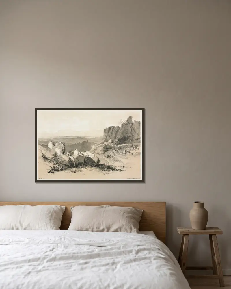 Olevano, Edward Lear v rámu na stěně