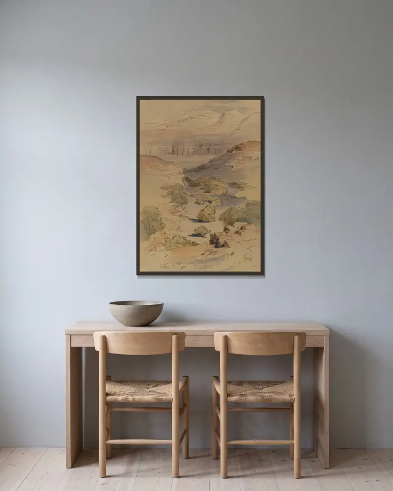 Petra von Edward Lear gerahmt an einer Wand
