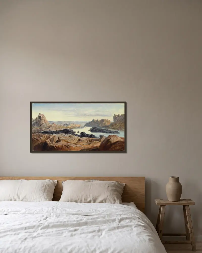 Philae von Edward Lear gerahmt an einer Wand