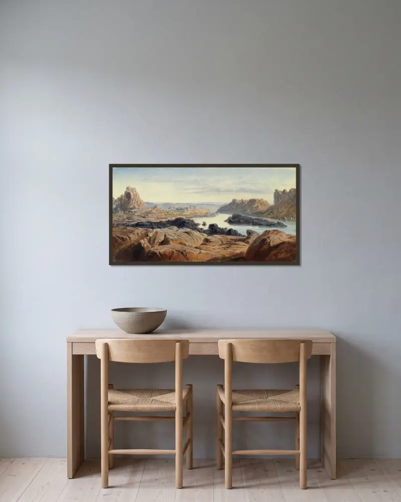 Philae von Edward Lear gerahmt an einer Wand