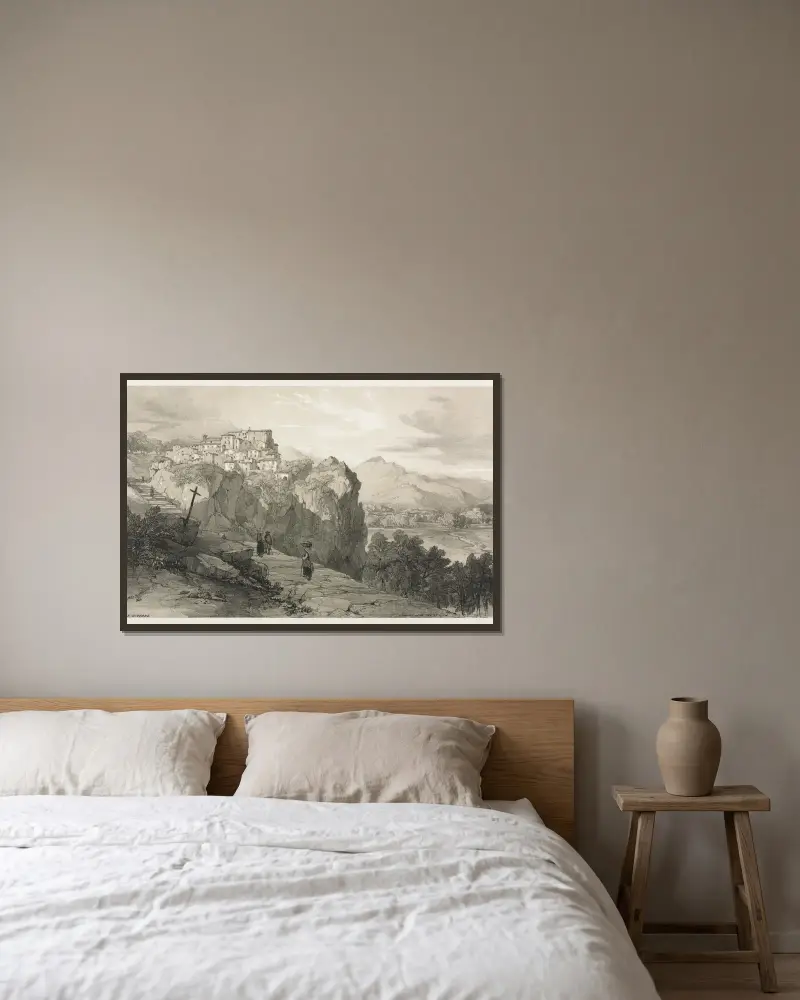 Rocca Giovane, Edward Lear v rámu na stěně