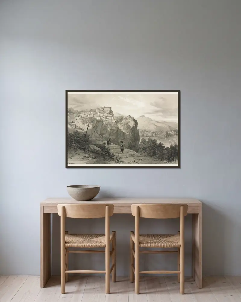 Rocca Giovane, Edward Lear v rámu na stěně